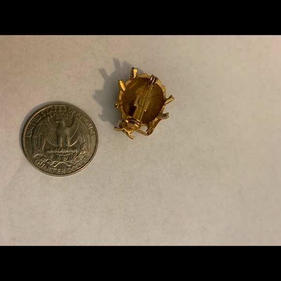 Vintage rhinestone ladybug brooch - Picture 2 of 4